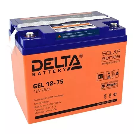 Аккумуляторная батарея Delta GEL 12-75