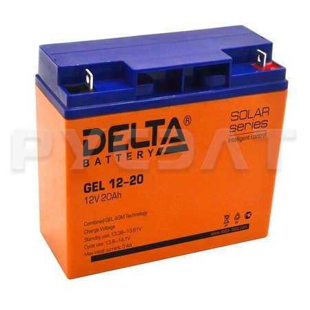 Аккумуляторная батарея Delta GEL 12-20 Аккумуляторная батарея Delta GEL 12-20