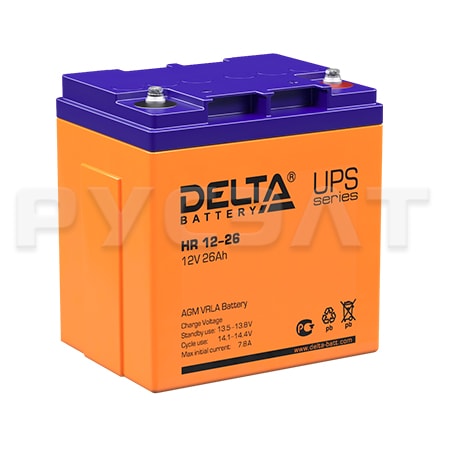 Аккумуляторная батарея Delta HR 12-26 Аккумуляторная батарея Delta HR 12-26