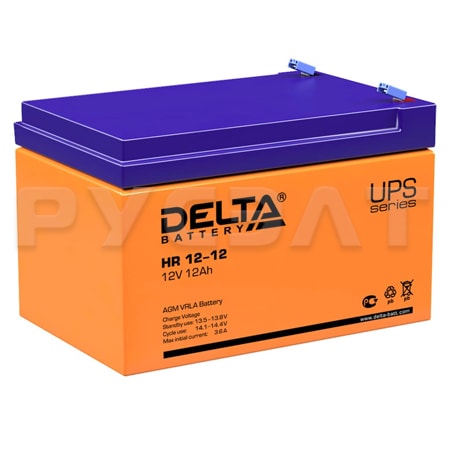 Аккумуляторная батарея Delta HR 12-12 Аккумуляторная батарея Delta HR 12-12