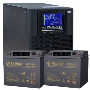 ИБП для газовых котлов 1 кВА ИДП-1-1/1-1-220-Д + АКБ 40 Ач (BB Battery)