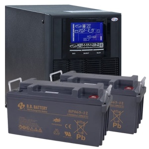 ИБП для газовых котлов 1 кВА ИДП-1-1/1-1-220-Д + АКБ 65 Ач (BB Battery)